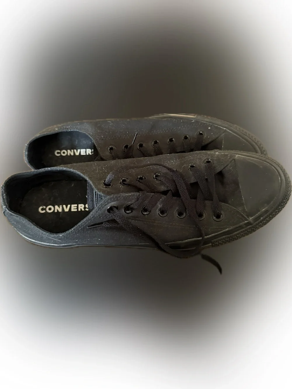 Converse All Star Black Canvas Classic Low Top Sneakers - Picture 2 of 5